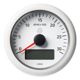 Veratron 3-3/8" (85MM) ViewLine Tachometer with Multi-function Display - 0 to 3000 RPM - White Dial  Bezel [A2C59512396]