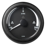 Veratron 3-3/8" (85MM) Sincronizador ViewLine -500/+500 RPM - 8 a 32V - Bisel de esfera negra [A2C59512402]